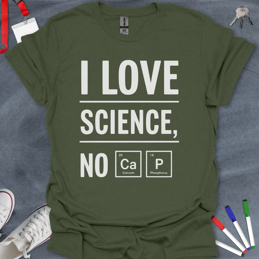 Teacher T-Shirt Military Green / S Science Love T-Shirt