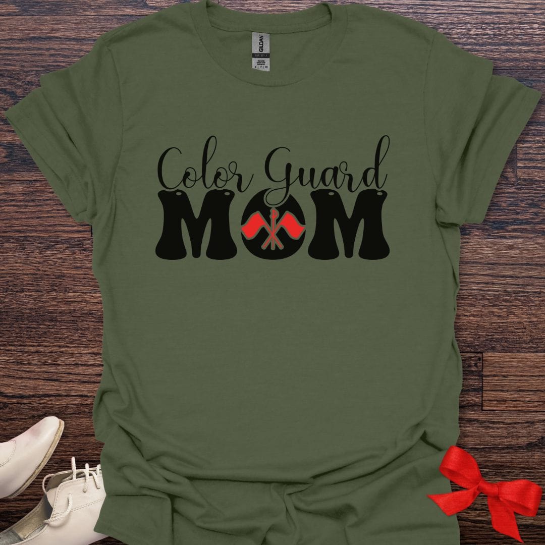 Teacher T-Shirt Military Green / S Color Guard Mom Emblem T-Shirt