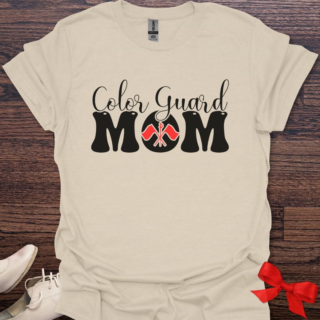 Teacher T-Shirt Natural / S Color Guard Mom Emblem T-Shirt