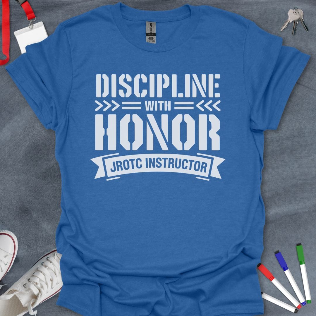 Teacher T-Shirt Heather Royal / S JROTC Instructor Honor Discipline T-Shirt