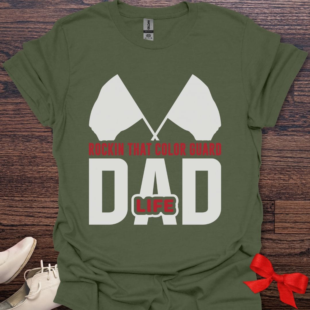 Teacher T-Shirt Military Green / S Color Guard Dad Life T-Shirt