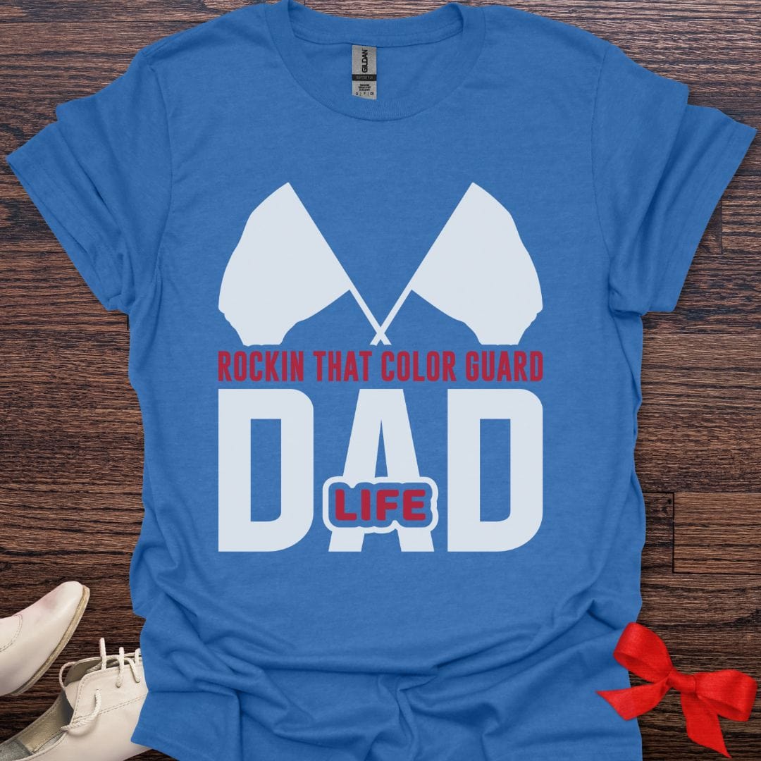 Teacher T-Shirt Heather Royal / S Color Guard Dad Life T-Shirt