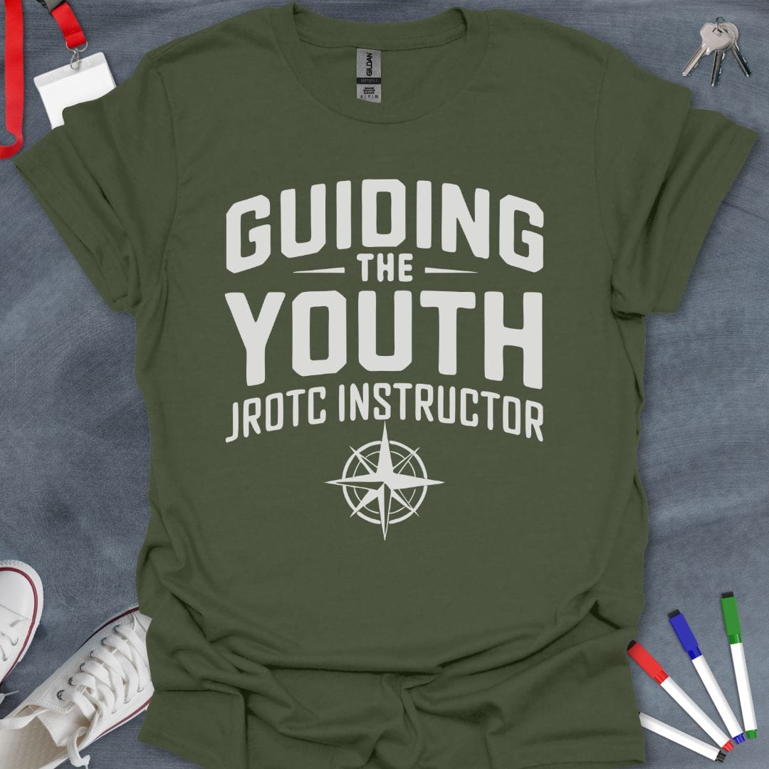 Teacher T-Shirt Military Green / S Guiding the Youth JROTC Instructor T-Shirt