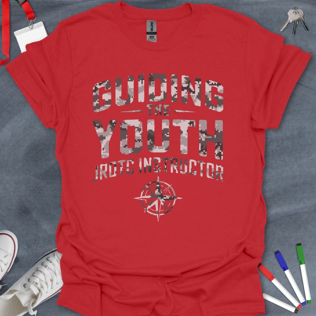 Teacher T-Shirt Red / S Urban Camo JROTC Instructor T-Shirt