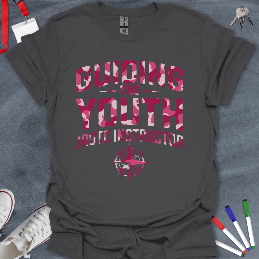 Teacher T-Shirt Charcoal / S Pink Camo JROTC Instructor T-Shirt