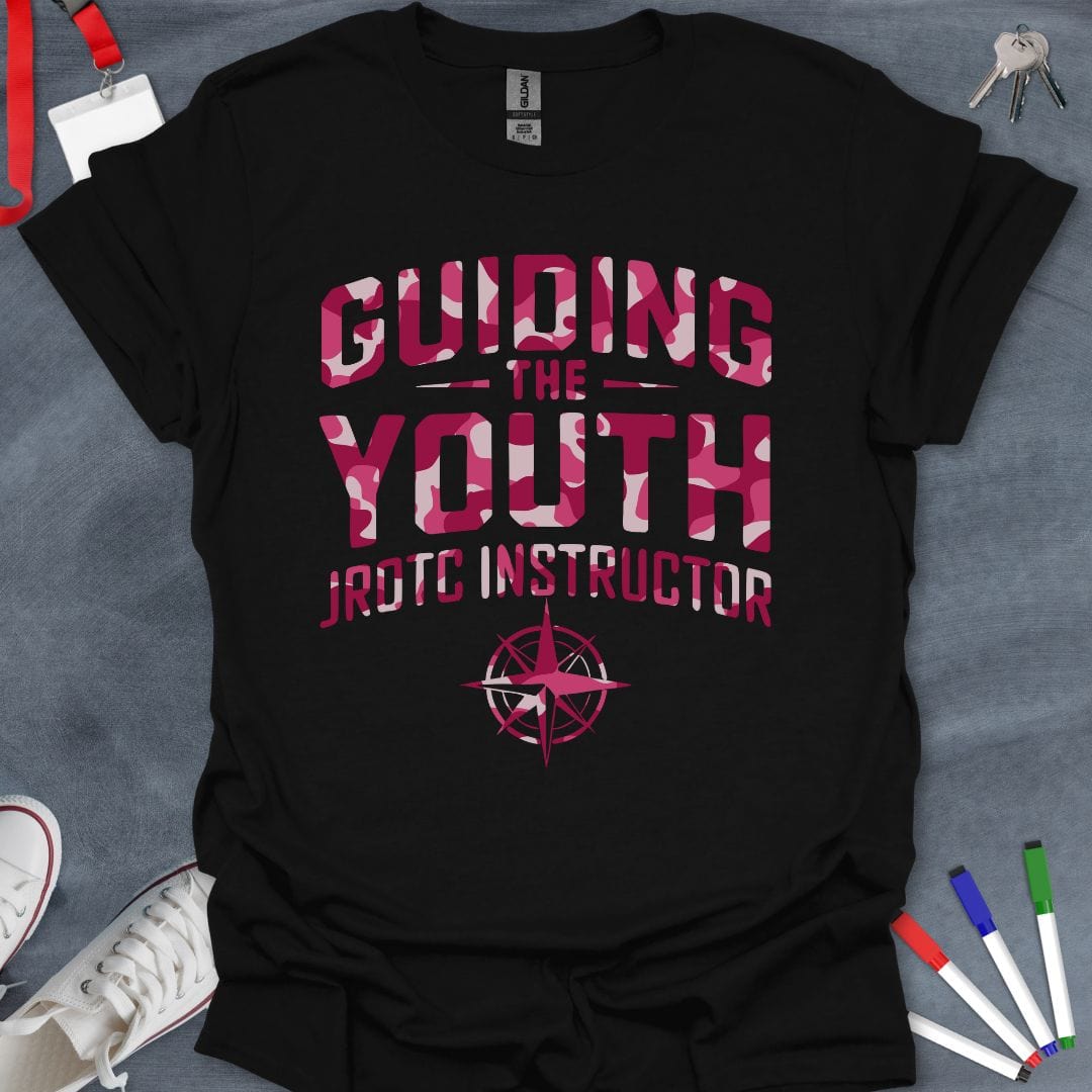 Teacher T-Shirt Black / S Pink Camo JROTC Instructor T-Shirt