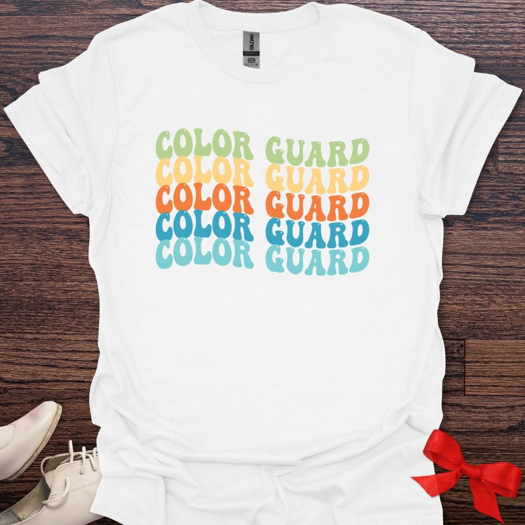 Teacher T-Shirt White / S Color Guard Repeated Logo T-Shirt