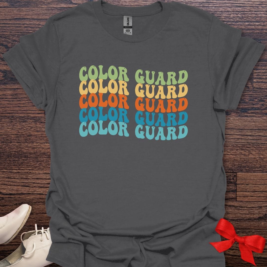 Teacher T-Shirt Charcoal / S Color Guard Repeated Logo T-Shirt