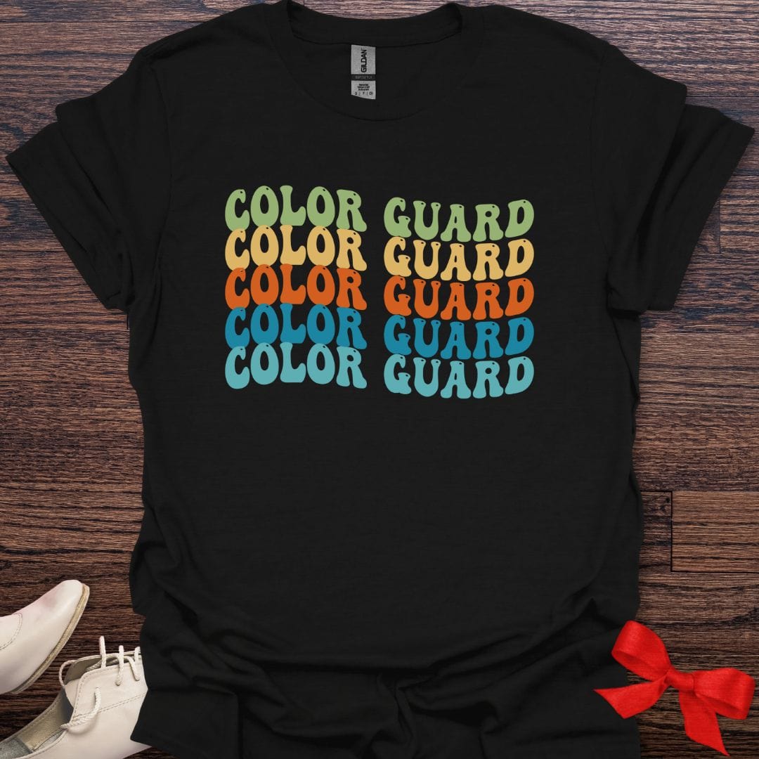 Teacher T-Shirt Black / S Color Guard Repeated Logo T-Shirt