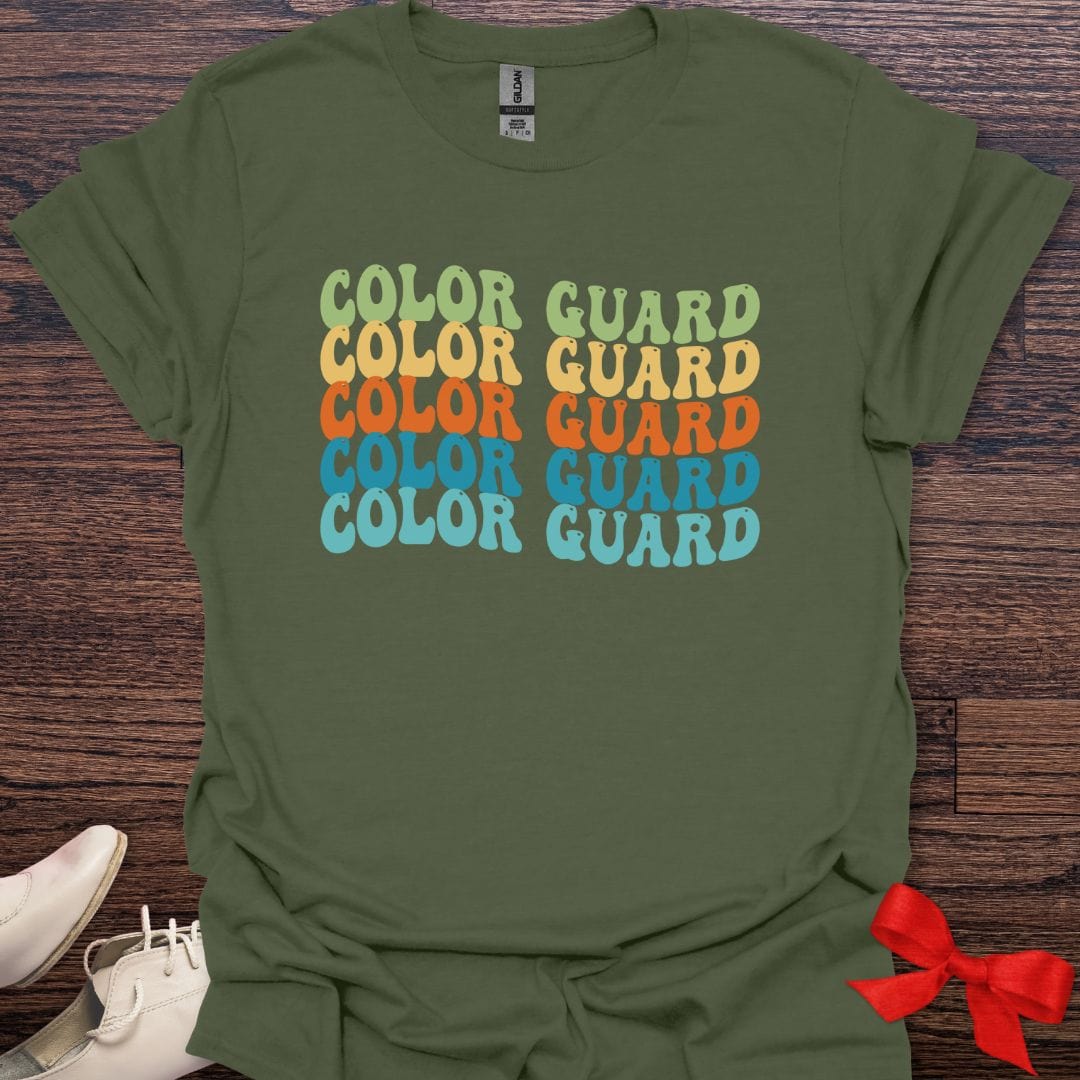 Teacher T-Shirt Military Green / S Color Guard Repeated Logo T-Shirt