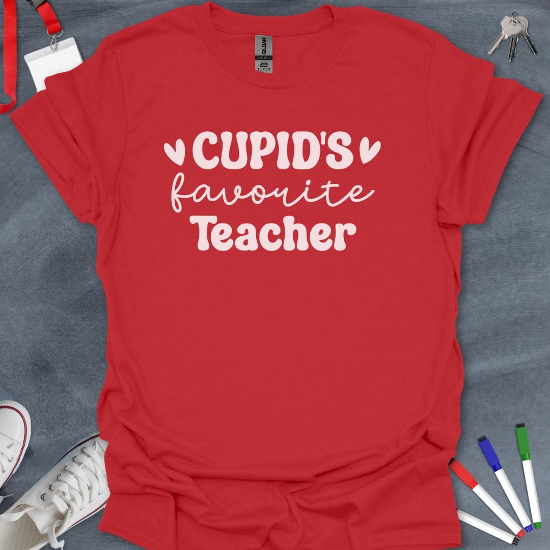 Teacher T-Shirt Red / S Cupid's Favorite Teacher T-Shirt