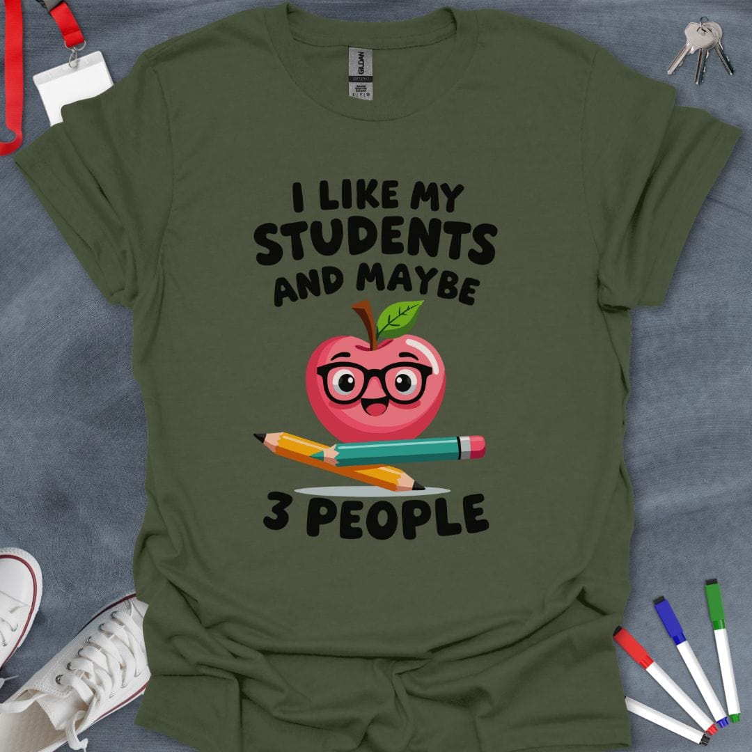 Teacher T-Shirt Military Green / S Charming Apple Students T-Shirt