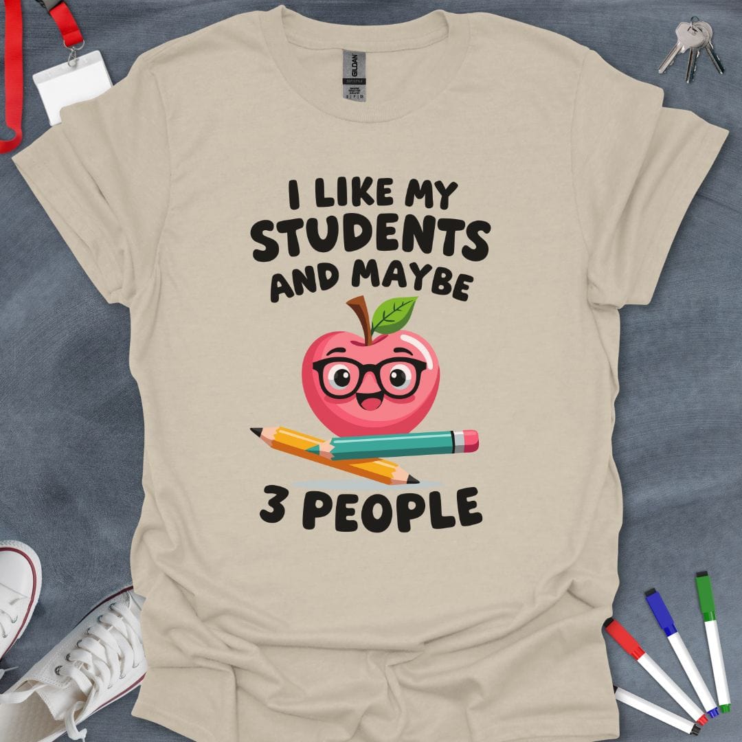 Teacher T-Shirt Natural / S Charming Apple Students T-Shirt