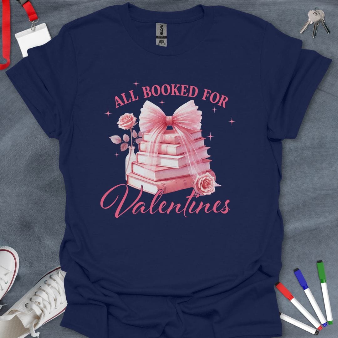 Teacher T-Shirt Navy / S Valentine's Literary Love T-Shirt