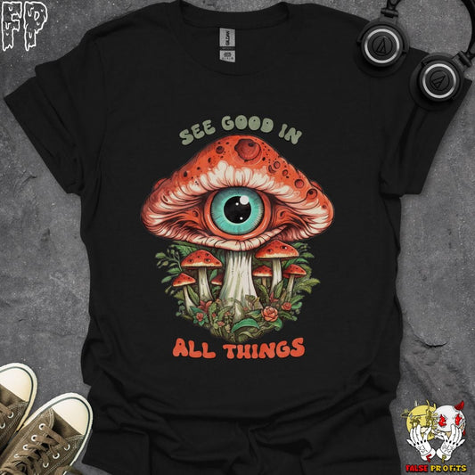 Teacher T-Shirt Black / S Psychedelic Vision Mushroom T-Shirt