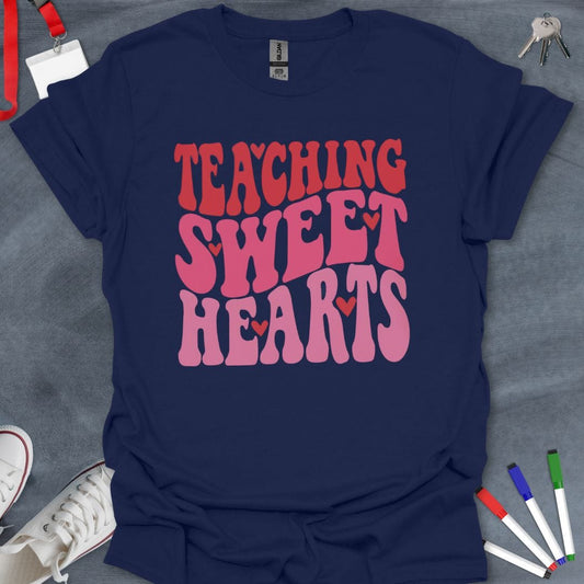 Teacher T-Shirt Navy / S Teaching Sweethearts Valentine's Day T-Shirt