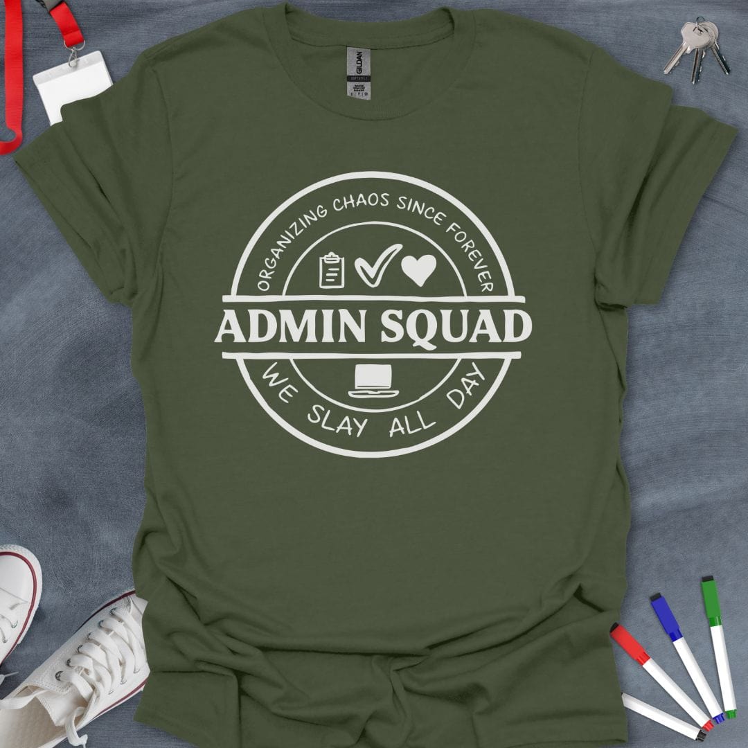 Teacher T-Shirt Military Green / S Admin Squad Organizational T-Shirt