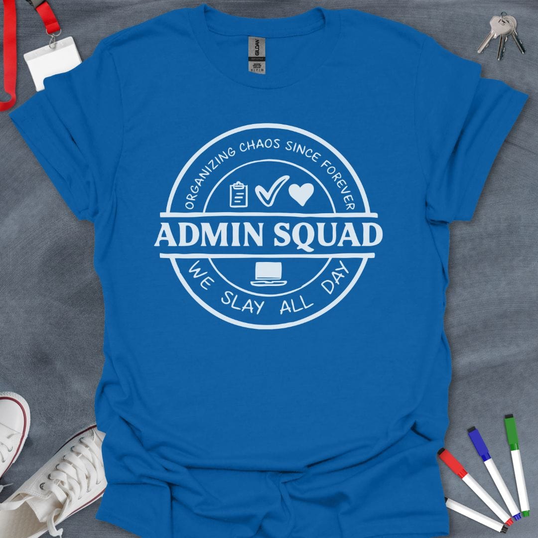 Teacher T-Shirt Royal / S Admin Squad Organizational T-Shirt