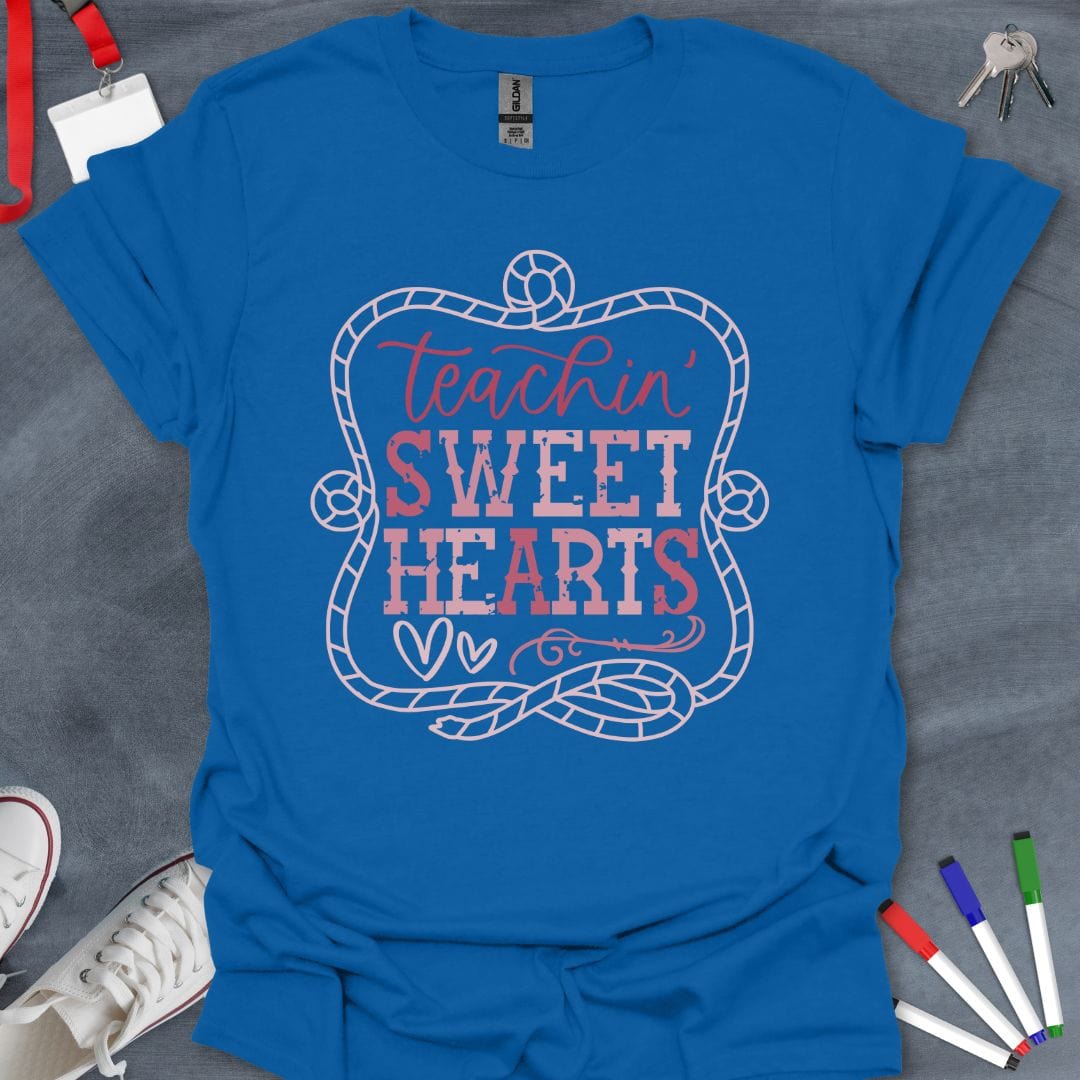 Teacher T-Shirt Royal / S Teachin' Sweet Hearts Valentine's T-Shirt