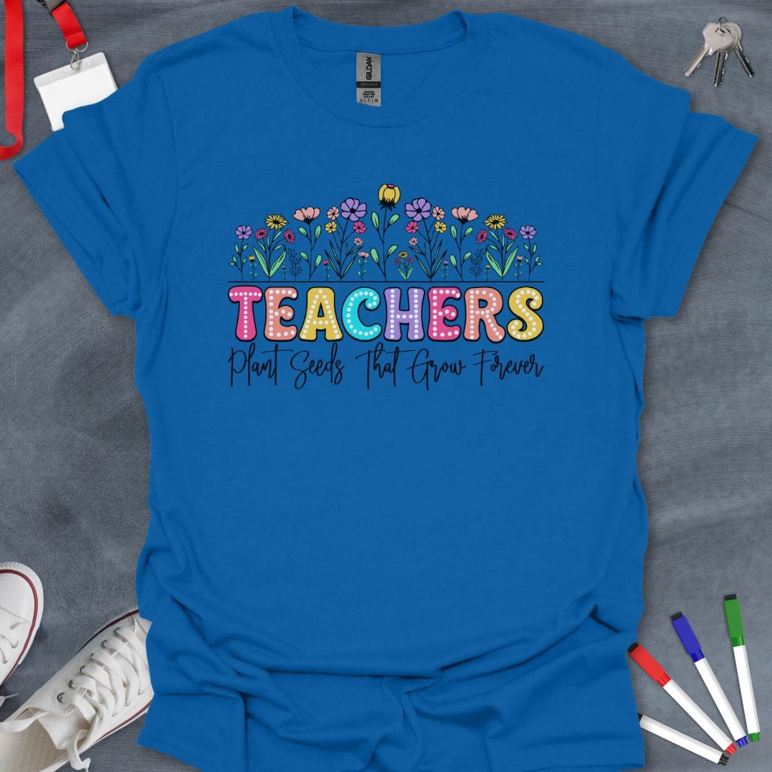 Teacher T-Shirt Royal / S Evergreen Growth Educator T-Shirt