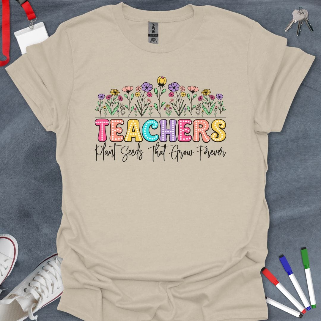 Teacher T-Shirt Natural / S Evergreen Growth Educator T-Shirt