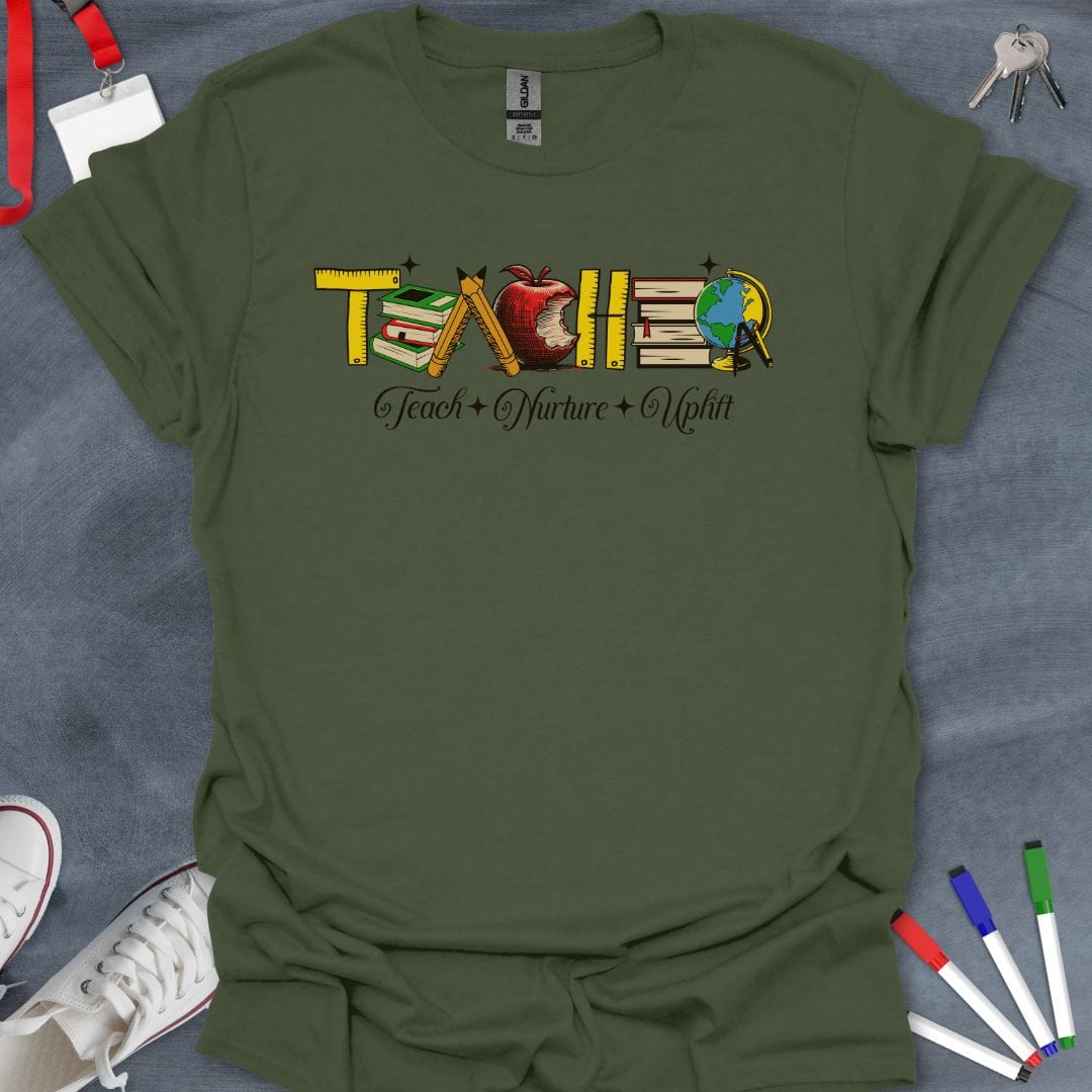 Teacher T-Shirt Military Green / S Educational Essentials T-Shirt