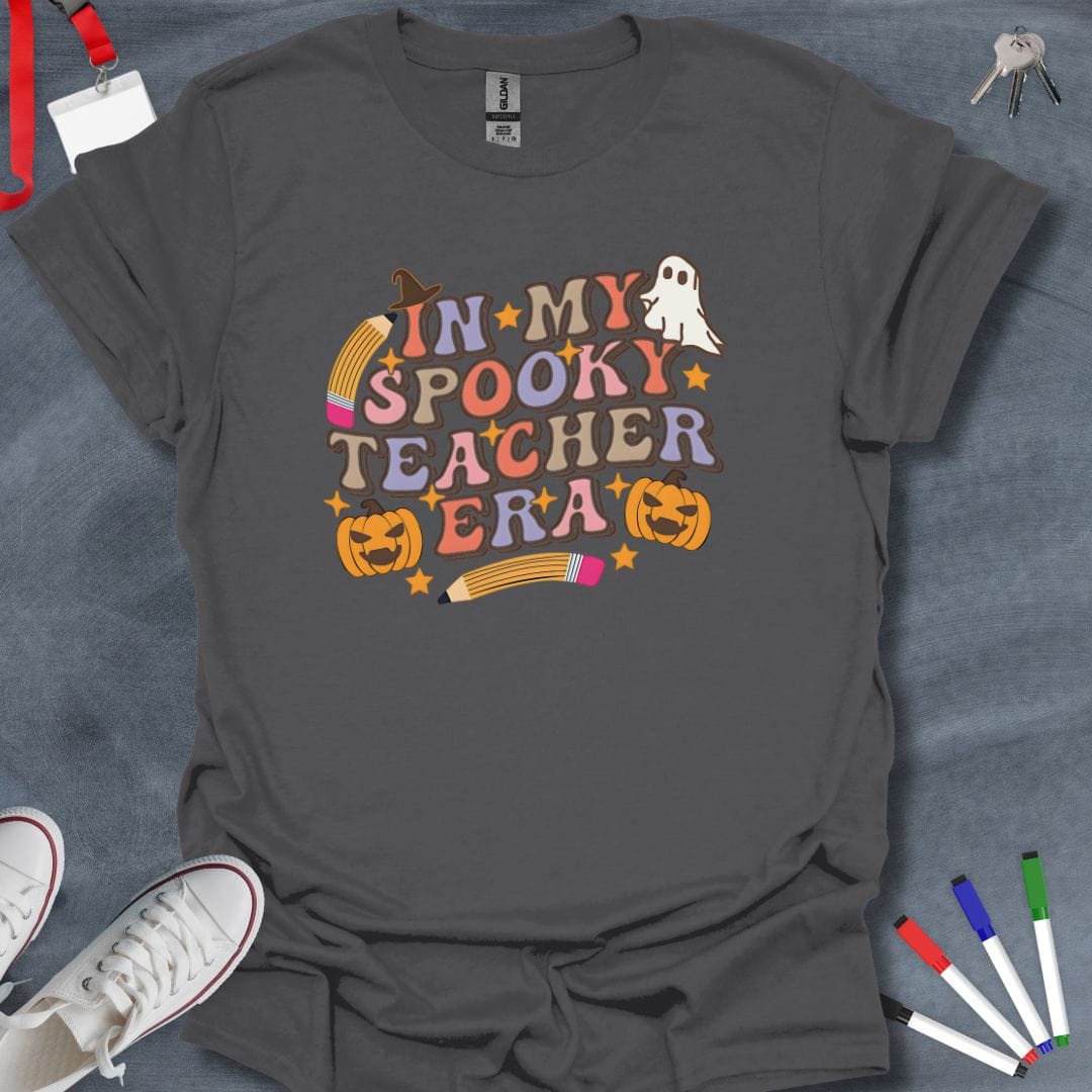 Teacher T-Shirt Charcoal / S Spooky Teacher Era T-Shirt