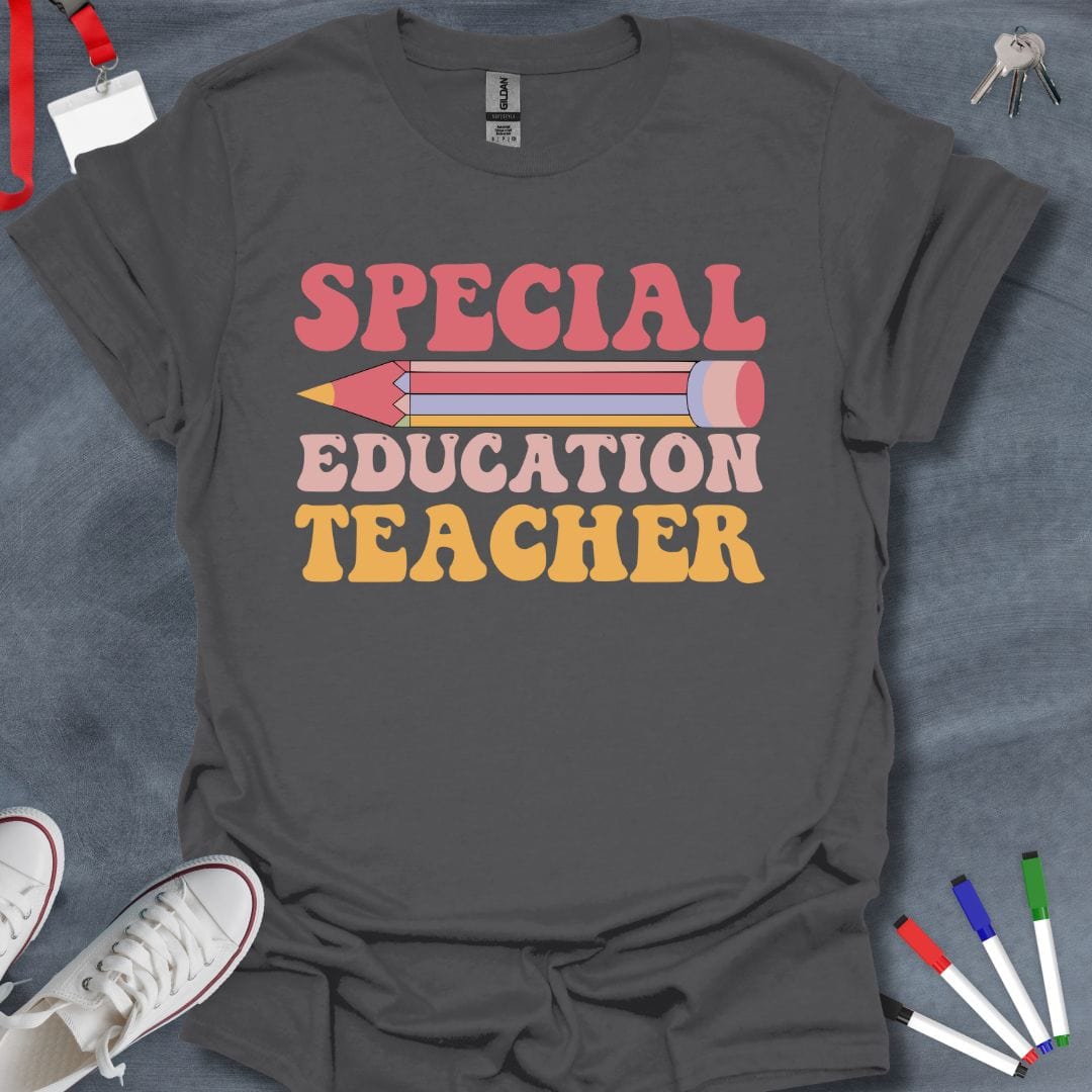 Teacher T-Shirt Charcoal / S Retro Special Education Teacher T-Shirt