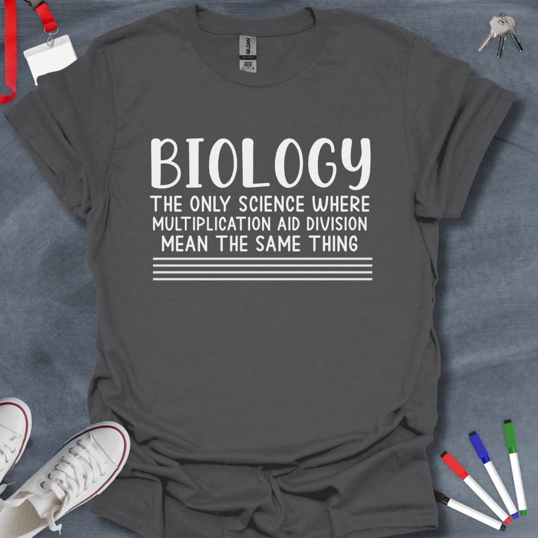 Teacher T-Shirt Charcoal / S Biology Science Humor T-Shirt