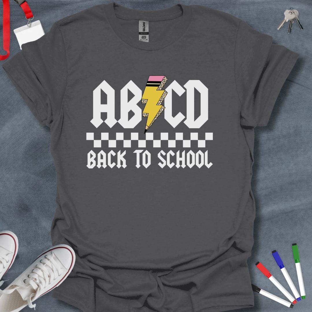 Teacher T-Shirt Charcoal / S ABCD Back to School T-Shirt