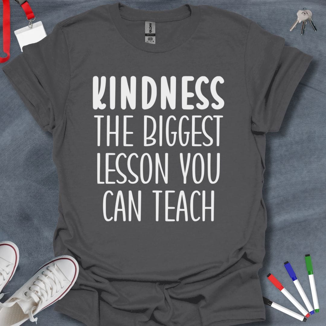 Teacher T-Shirt Charcoal / S Kindness Lesson T-Shirt