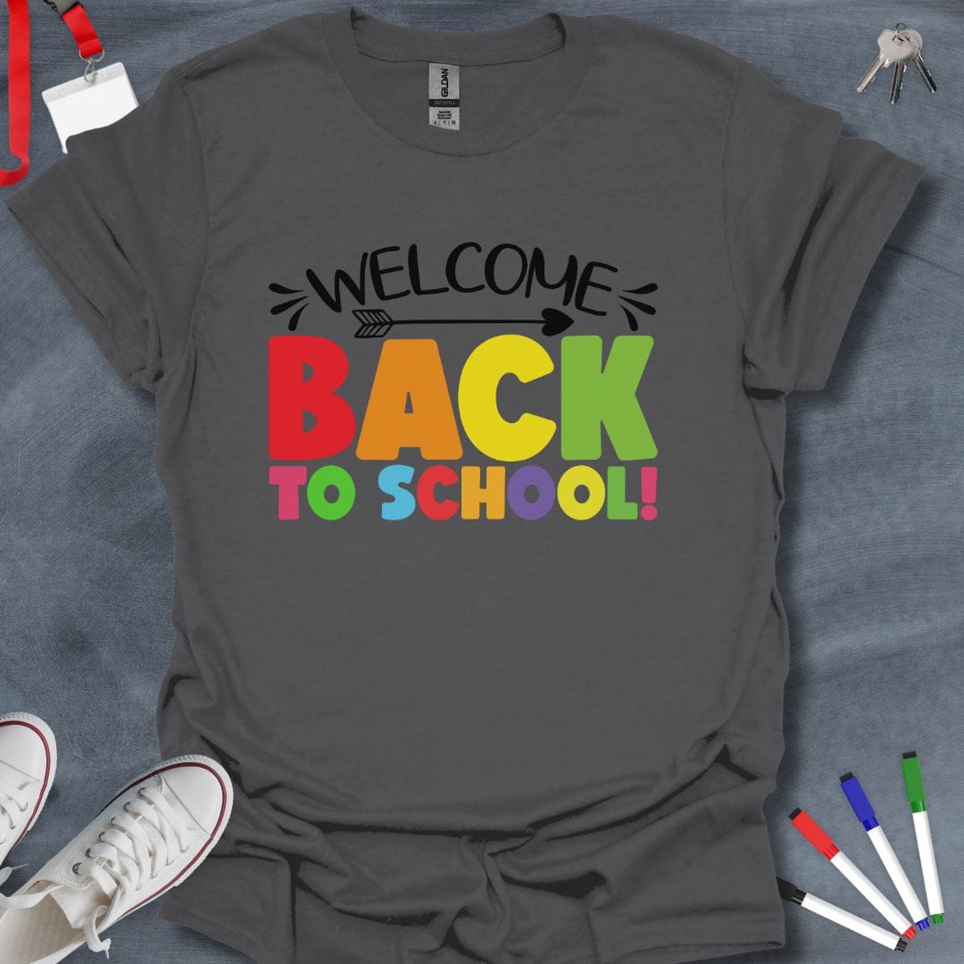 Teacher T-Shirt Charcoal / S Bold Back to School T-Shirt