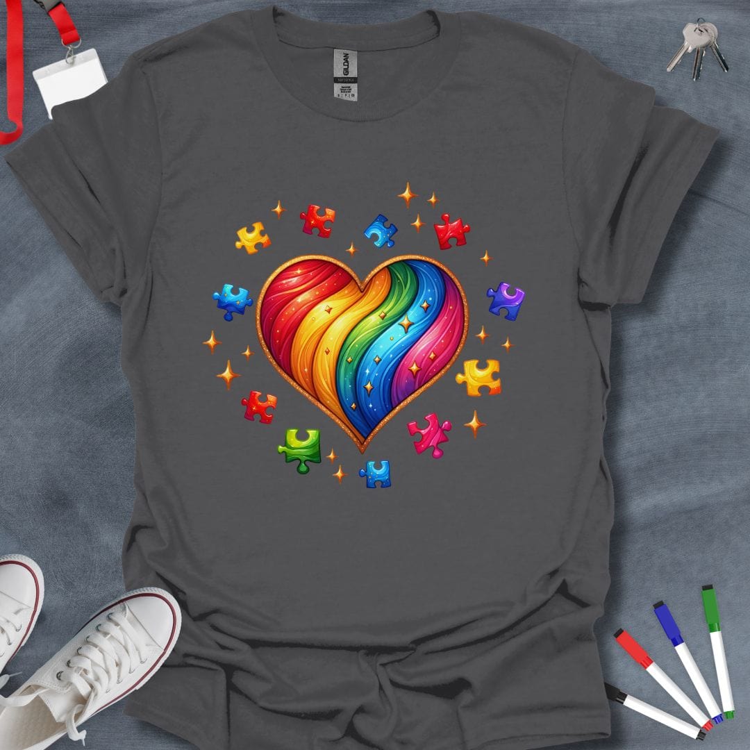 Teacher T-Shirt Charcoal / S Spectrum Heart T-Shirt