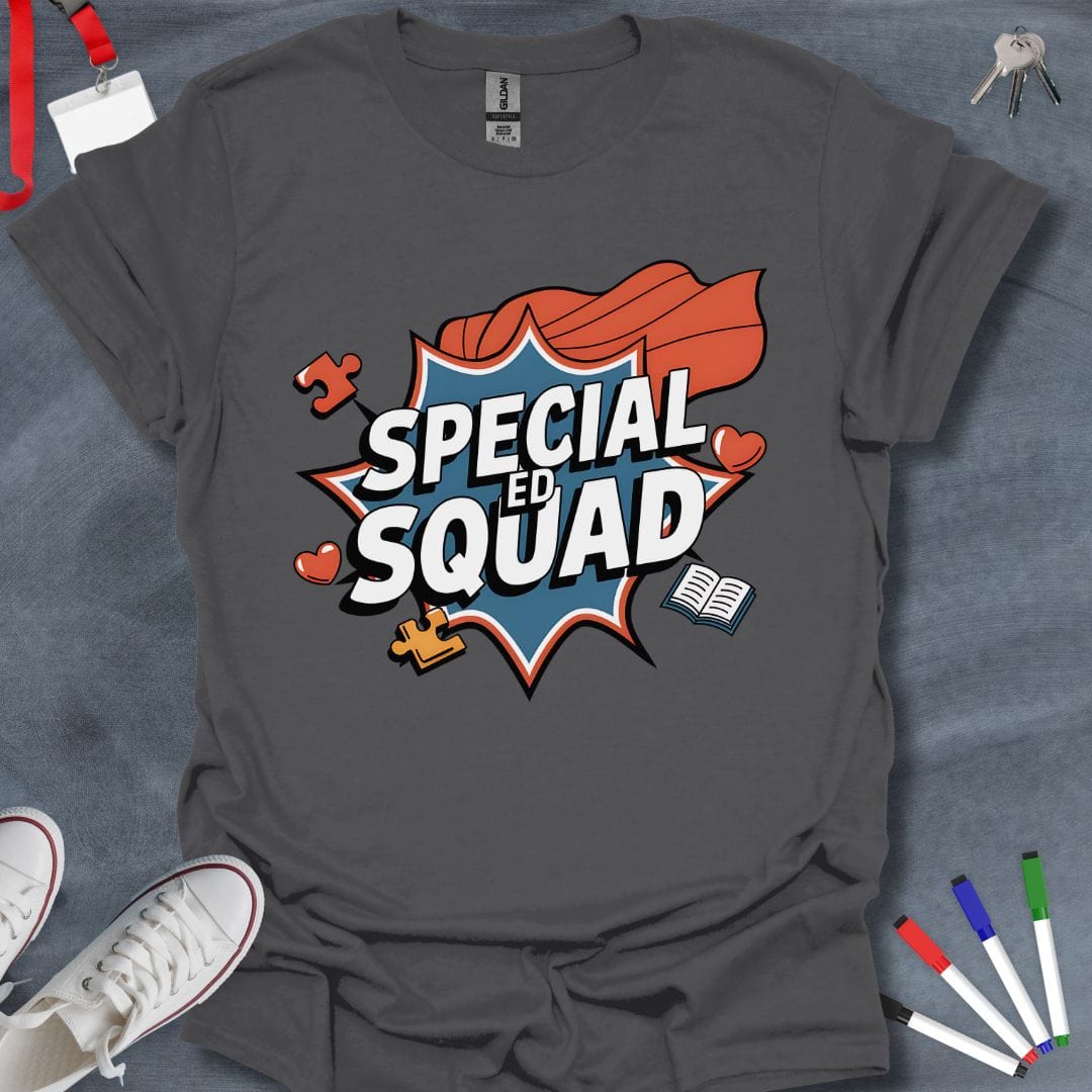 Teacher T-Shirt Charcoal / S Special Ed Squad Hero T-Shirt