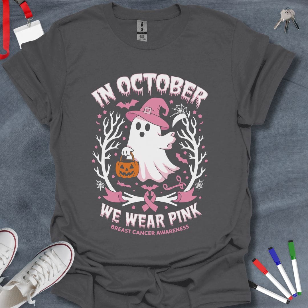 Teacher T-Shirt Charcoal / S October Pink Spirit T-Shirt