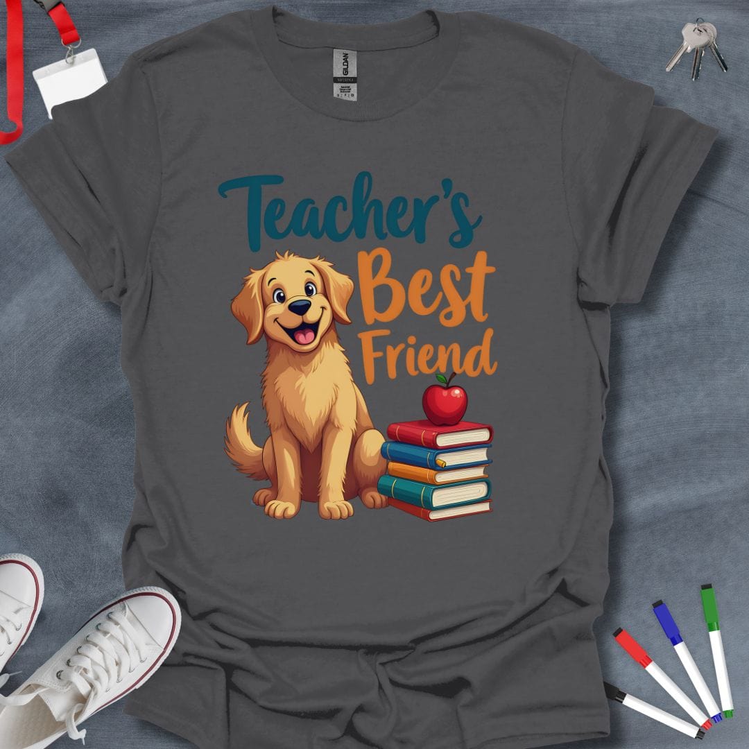 Teacher T-Shirt Charcoal / S Golden Retriever Pals Educator T-Shirt