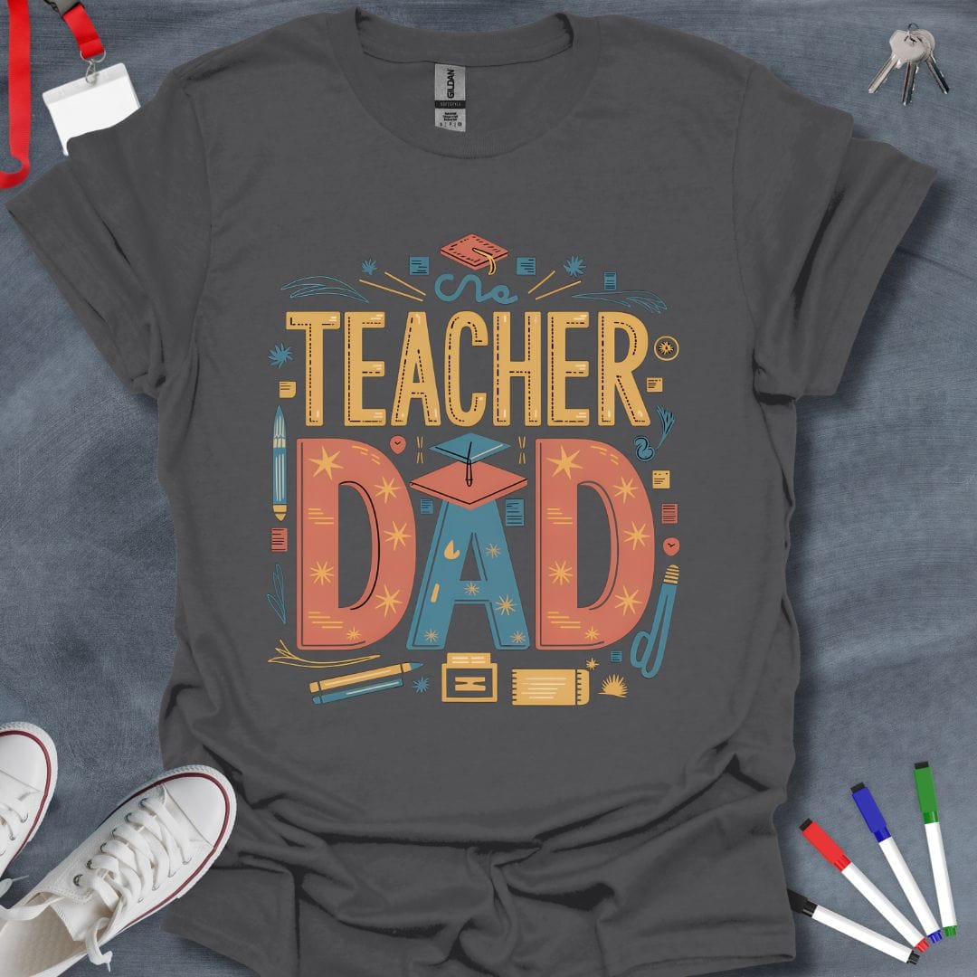 Teacher T-Shirt Charcoal / S Educational Champion Dad T-Shirt