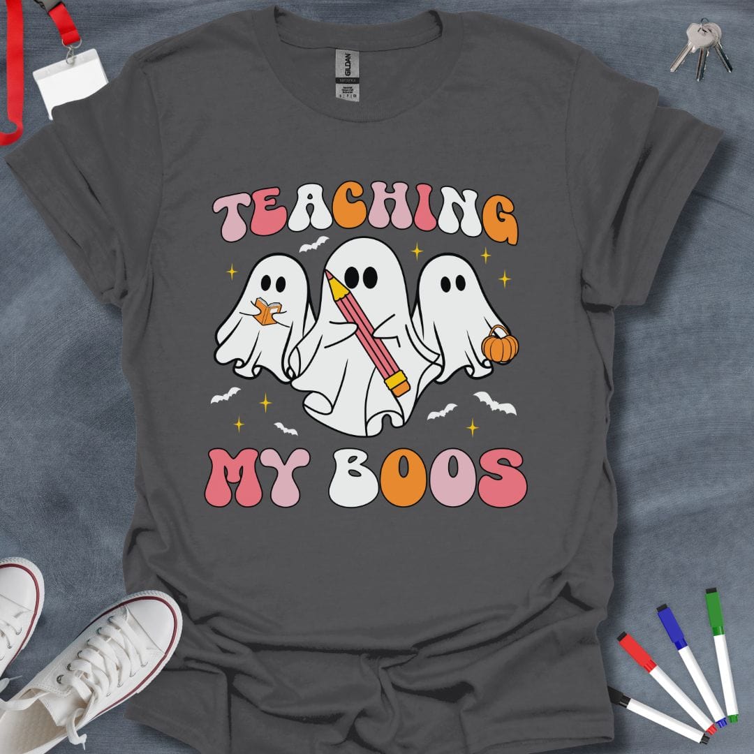 Teacher T-Shirt Charcoal / S Teaching My Boos Halloween T-Shirt