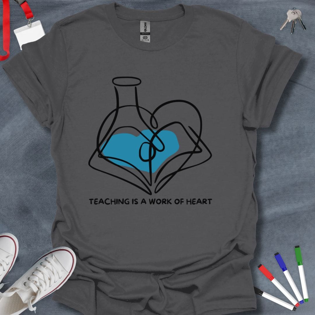 Teacher T-Shirt Heart of Teaching Science T-Shirt