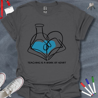 Teacher T-Shirt Heart of Teaching Science T-Shirt