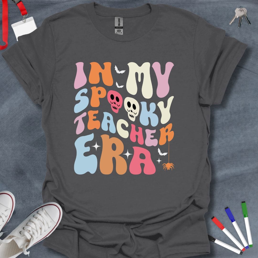 Teacher T-Shirt Charcoal / S In My Spooky Teacher Era T-Shirt