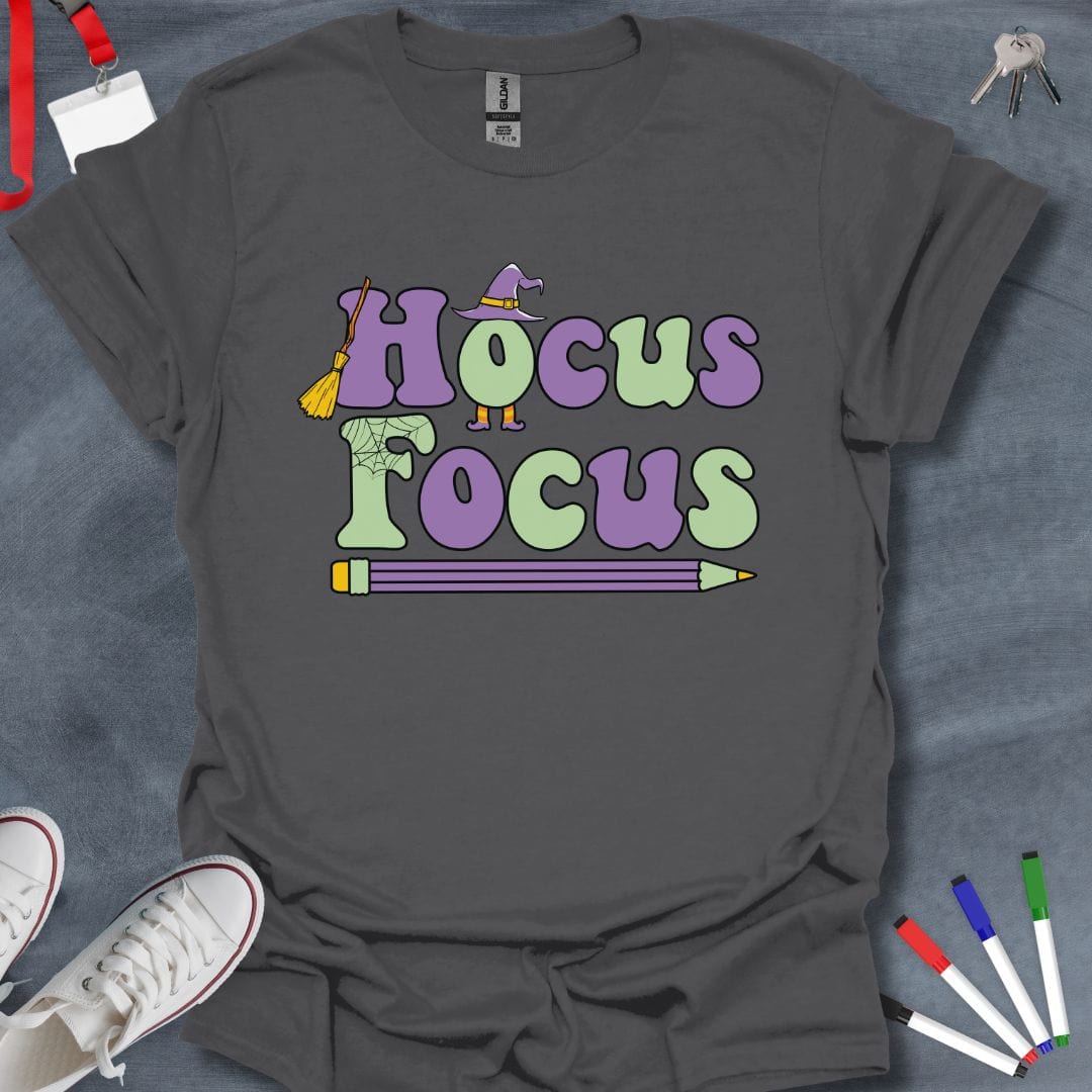 Teacher T-Shirt Charcoal / S Hocus Focus Teacher T-Shirt