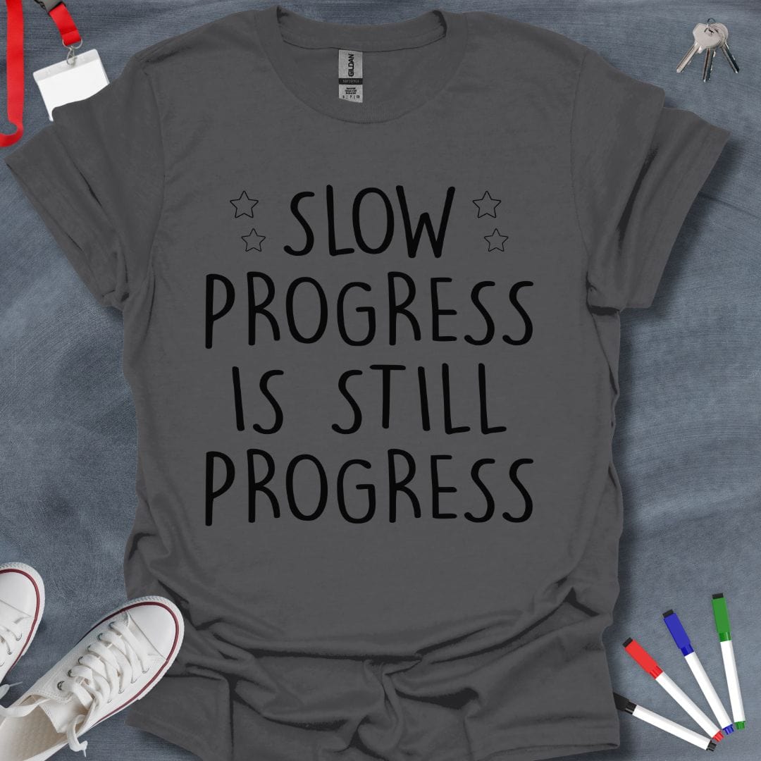 Teacher T-Shirt Charcoal / S Slow Progress Educator T-Shirt