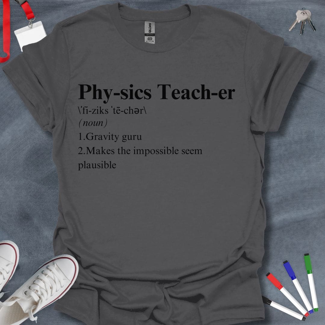 Teacher T-Shirt Charcoal / S Physics Genius T-Shirt