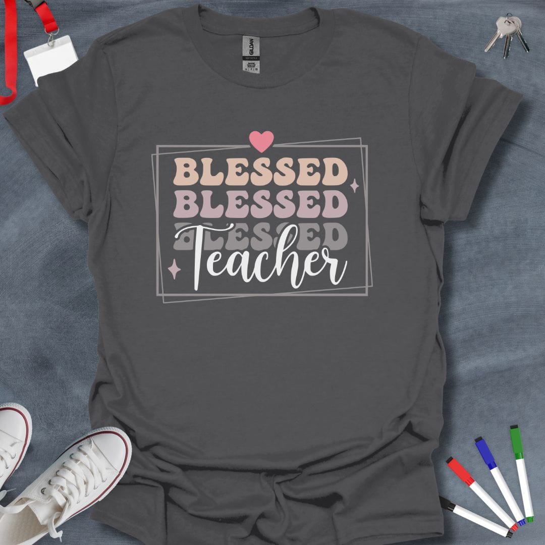 Teacher T-Shirt Charcoal / S Blessed Teacher T-Shirt