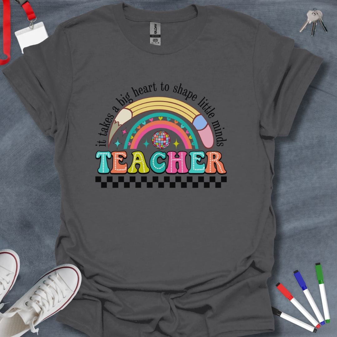 Teacher T-Shirt Charcoal / S Teacher Rainbow T-Shirt