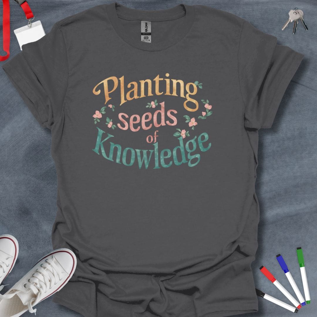 Teacher T-Shirt Charcoal / S Knowledge Blooming T-Shirt