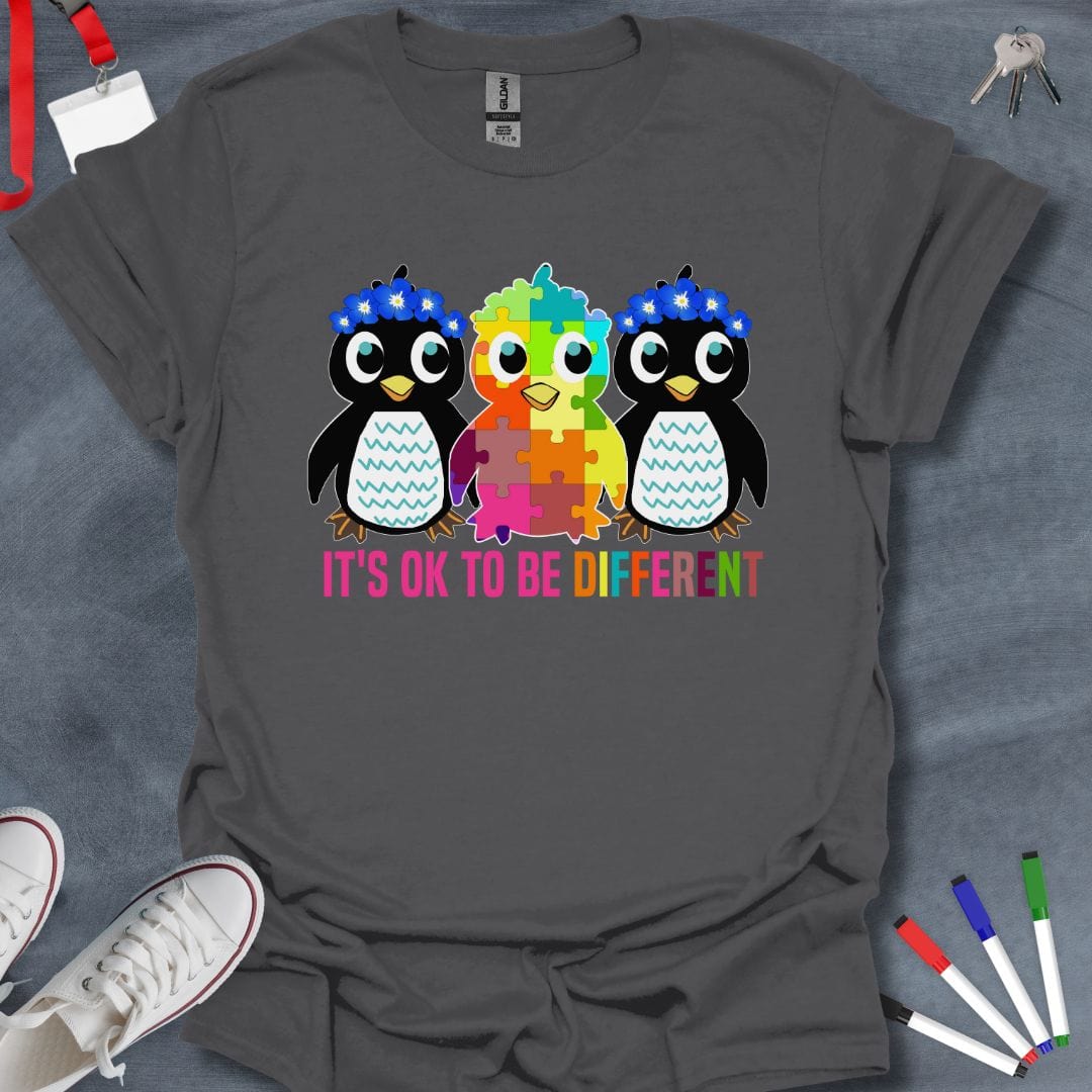 Teacher T-Shirt Charcoal / S Diversity Penguins T-Shirt