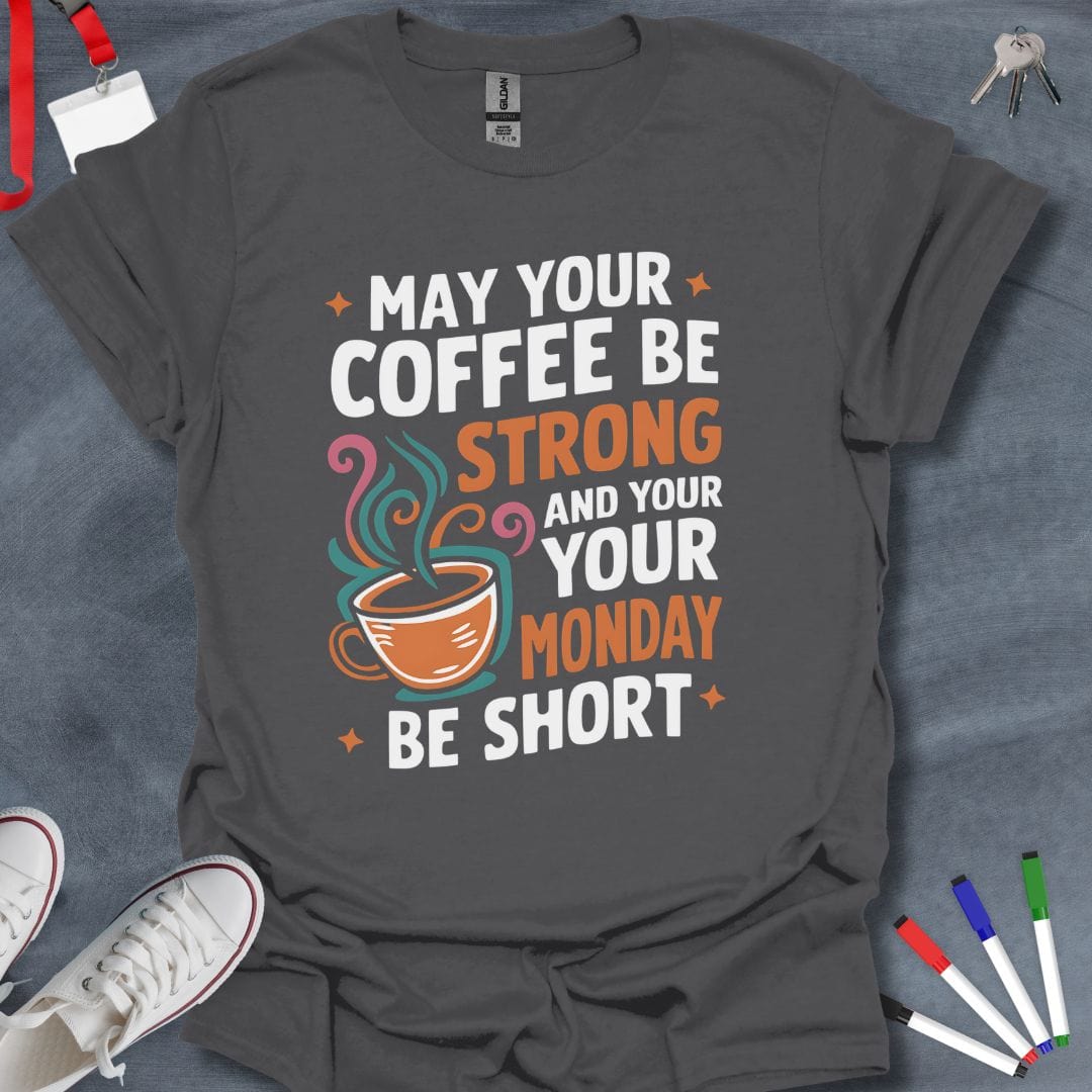 Teacher T-Shirt Charcoal / S Strong Coffee, Short Monday T-Shirt