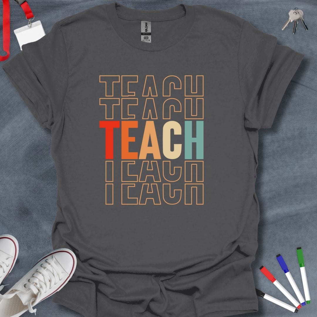 Teacher T-Shirt Charcoal / S Teach Repeat T-Shirt